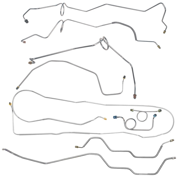 Late 1996-97 Chevrolet/GMC S-10 Blazer/Jimmy 2WD (Side of ABS) Power Disc Brake Line 9pc, OE Steel