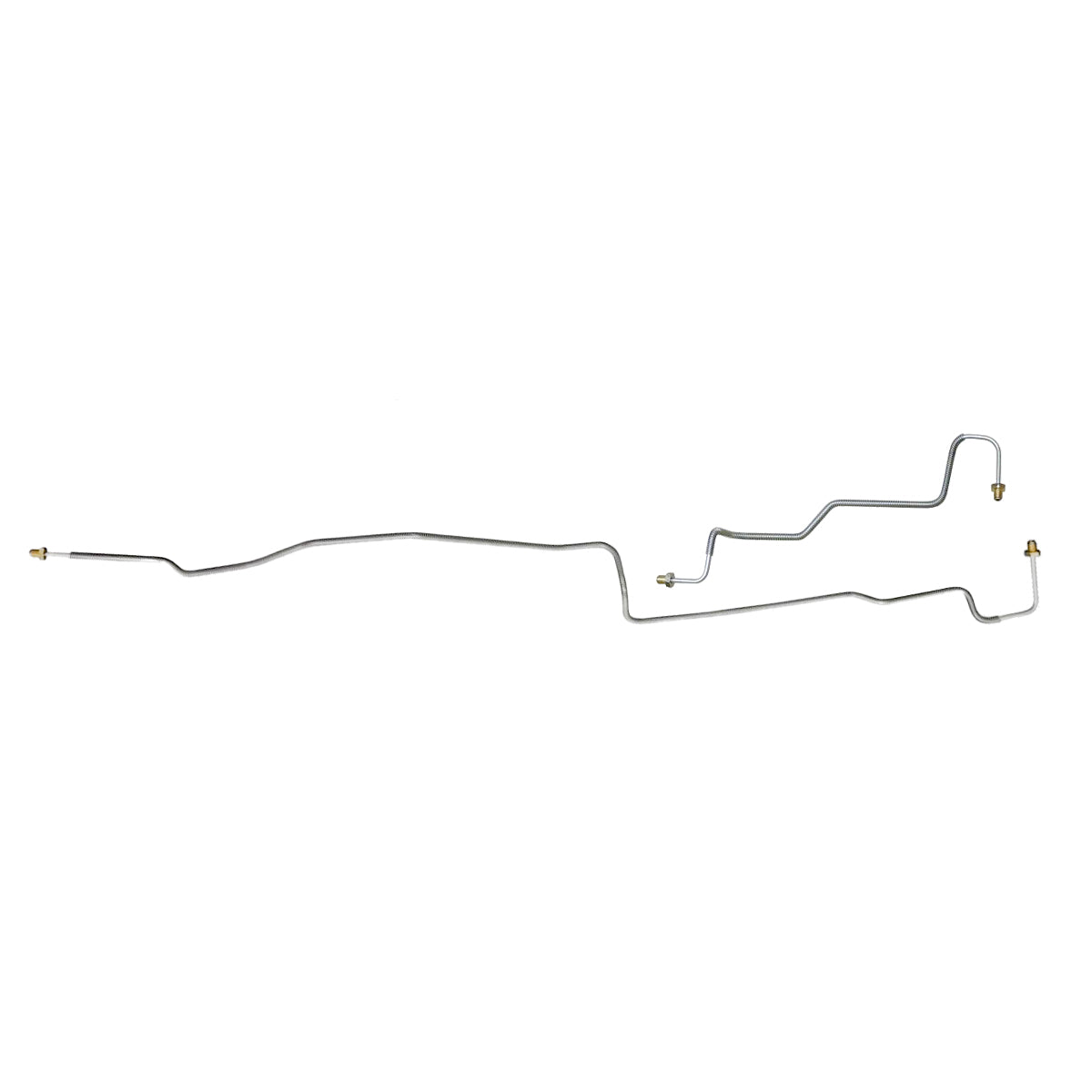 1999-07 Chevrolet/GMC 1500 Non-HD 2/4WD Rear Disc w/Tee on Axle 3/16" Rear Axle Brake Lines 2pc, OE Steel
