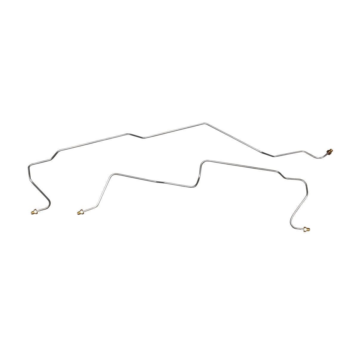 2005-07 Chevrolet/GMC 1500 Non-HD 2/4WD 8.6" 10 Bolt Rear Drum w/Tee on Differential 3/16" Rear Axle Brake Lines 2pc, OE Steel
