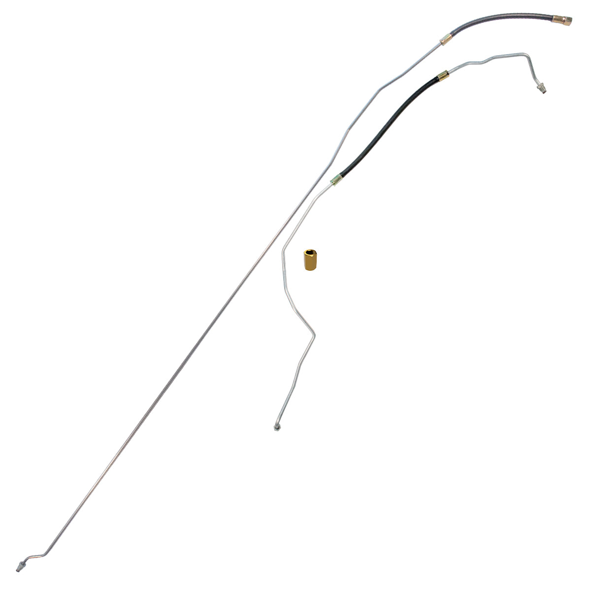 1990-94 Chevrolet/GMC Truck 4WD 1/2, 3/4-Ton Big Block V8 FI Ext. Cab Longbed 5/16" Fuel Return Lines 2pc, OE Steel