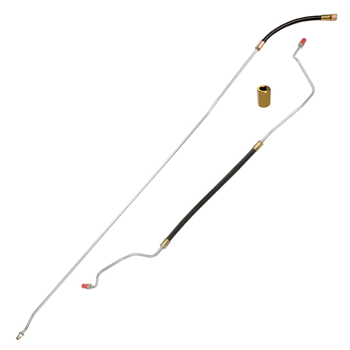 1995-96 Chevrolet GMC Truck 2WD 1/2-Ton Small Block V8 (Vortec) FI Std. Cab Longbed 5/16" Fuel Return Lines 2pc, OE Steel