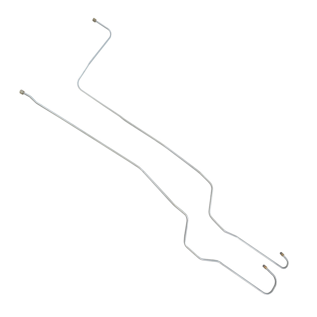 1960-66 Chevrolet GMC Truck 2WD 1/2-Ton Powerglide Cast Iron Trans Case 5/16" Trans Cooler Lines 2pc, OE Steel