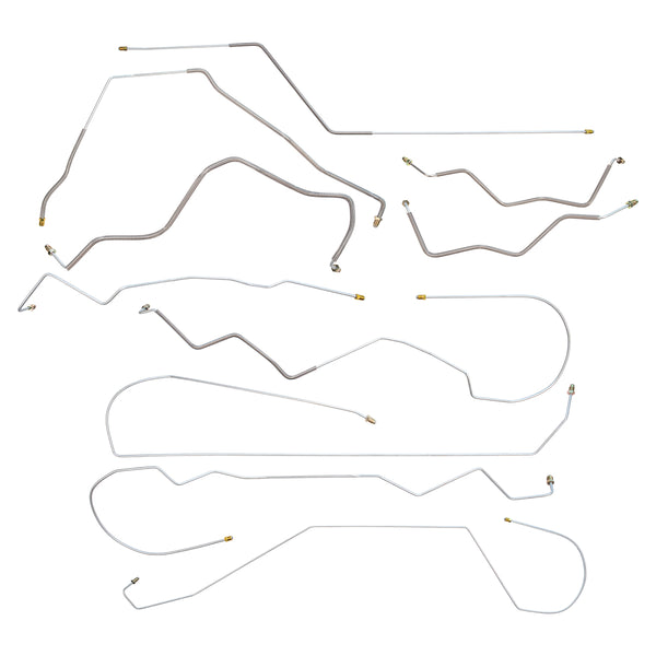 1995-99 Chevrolet Pontiac Cavalier Sunfire w/ABS w/o TC Complete Brake Line Kit 10pc, OE Steel