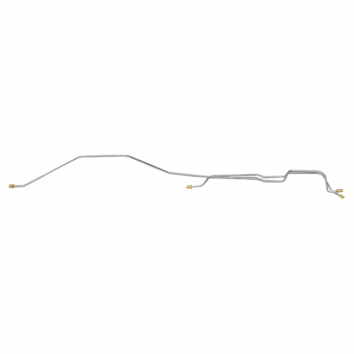 1956-62 Chevrolet Corvette Power/Manual Drum 3/16" Rear Axle Brake Lines 2pc, OE Steel