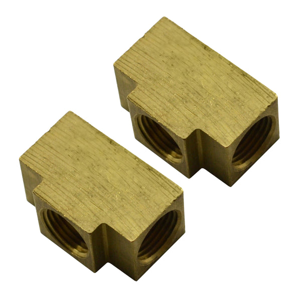 Brass Blocks for CXE6702 (1967 Chevrolet Corvette Tri-Power 3/8" Pump to Carb Lines) 2pc