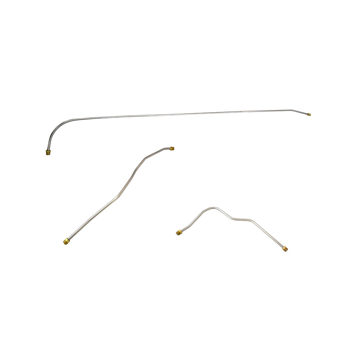 1957 Chevrolet Corvette 3/8" Main Fuel Lines 3pc, OE Steel