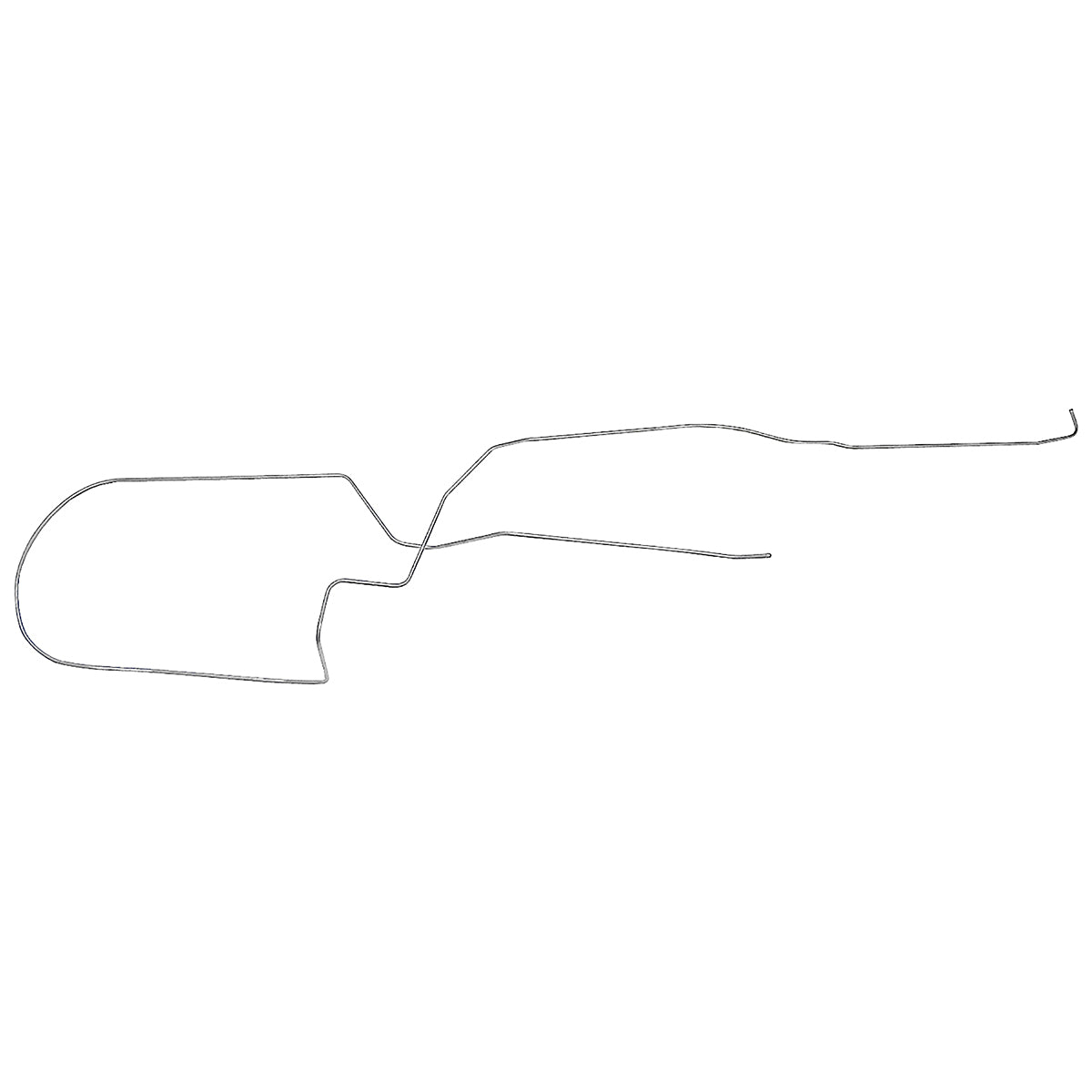 1974-77 Chevrolet Corvette 1/4" Fuel Return Line 1pc, OE Steel