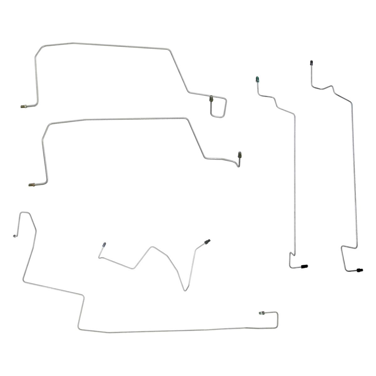 2011-14 Chrysler 200 4 Wheel Disc with ABS Front Brake Line Kit 6pc OE