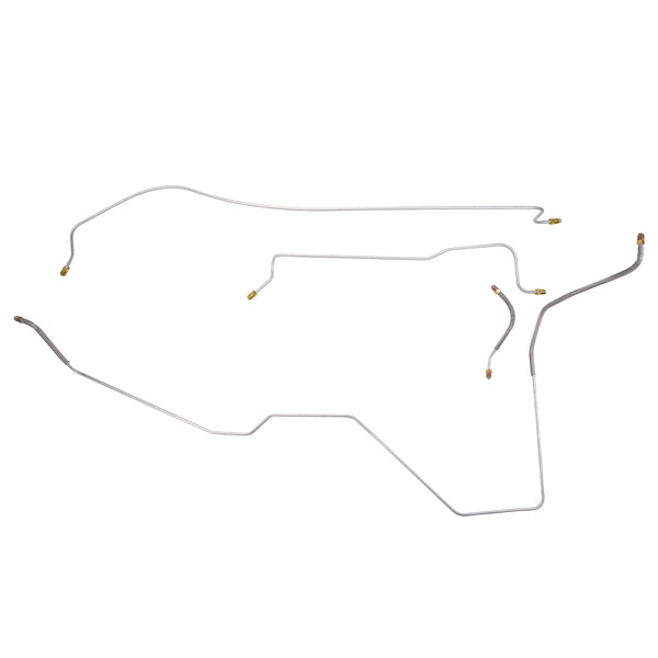 1962 Dodge Polara 330 Complete Power Drum Max Wedge Brake Line Kit 6pc, OE Steel