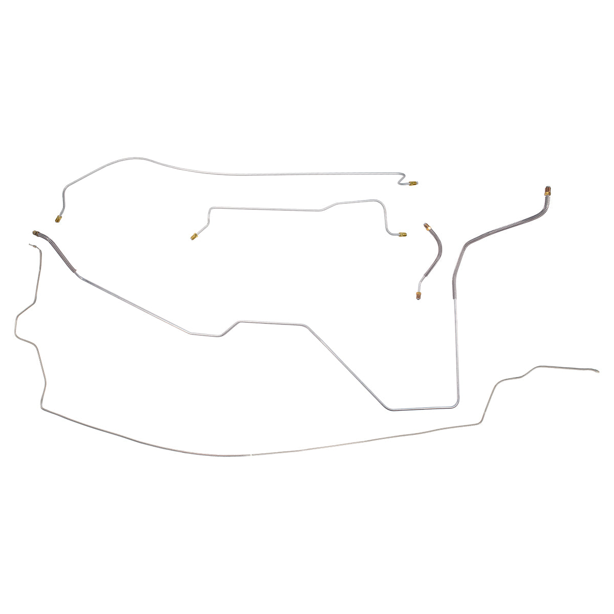 1963 Dodge Polara 440 Dual Master Cylinder Conversion Complete Brake Line Kit Max Wedge 7pc, OE Steel