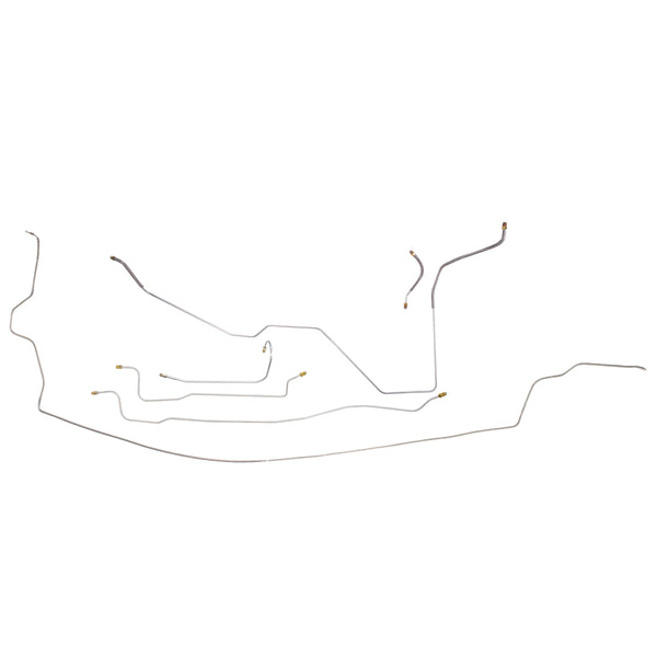 1964 Dodge Polara 330 Complete Manual Drum Max Wedge Brake Line Kit 6pc, OE Steel