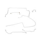 1966 Dodge Coronet Charger Straight Right Front, 8 3/4 Rear Manual Drum Brake Line Kit 6pc, OE Steel