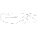 1968-69 Dodge Coronet Charger 8-3/4 Rear Axle Power Drum Brake Line Kit 7pc, OE Steel