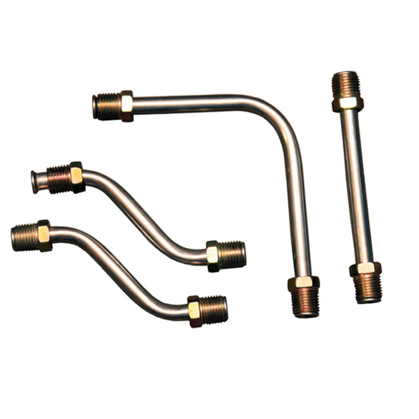 1969-71 Dodge B-Body 340cid & 440cid 3-2bbl "Six-Pack" Upper 5/16" Pump to Carb Lines 4pc OE Steel