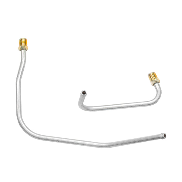 1969-71 Dodge B-Body 440CID 3-2bbl "Six-Pack" Lower 5/16" Pump to Carb Lines 2pc, OE Steel