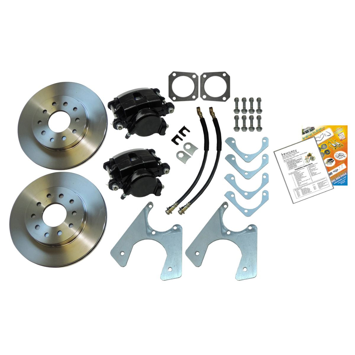 1967-81 GM F/X Rear Disc Brake Conversion, Staggered Shocks NO Parking Brake Kit, Standard Rotors, 15" Wheels