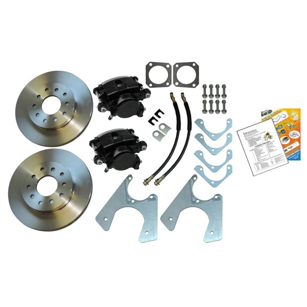 1967-81 GM F/X Rear Disc Brake Conversion, Staggered Shocks NO Parking Brake Kit, Standard Rotors, 15" Wheels