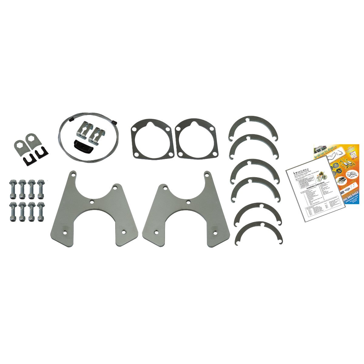 1955-70 GM Fullsize Chevrolet Rear Disc Brake Conversion Caliper Bracket Mounting Kit.