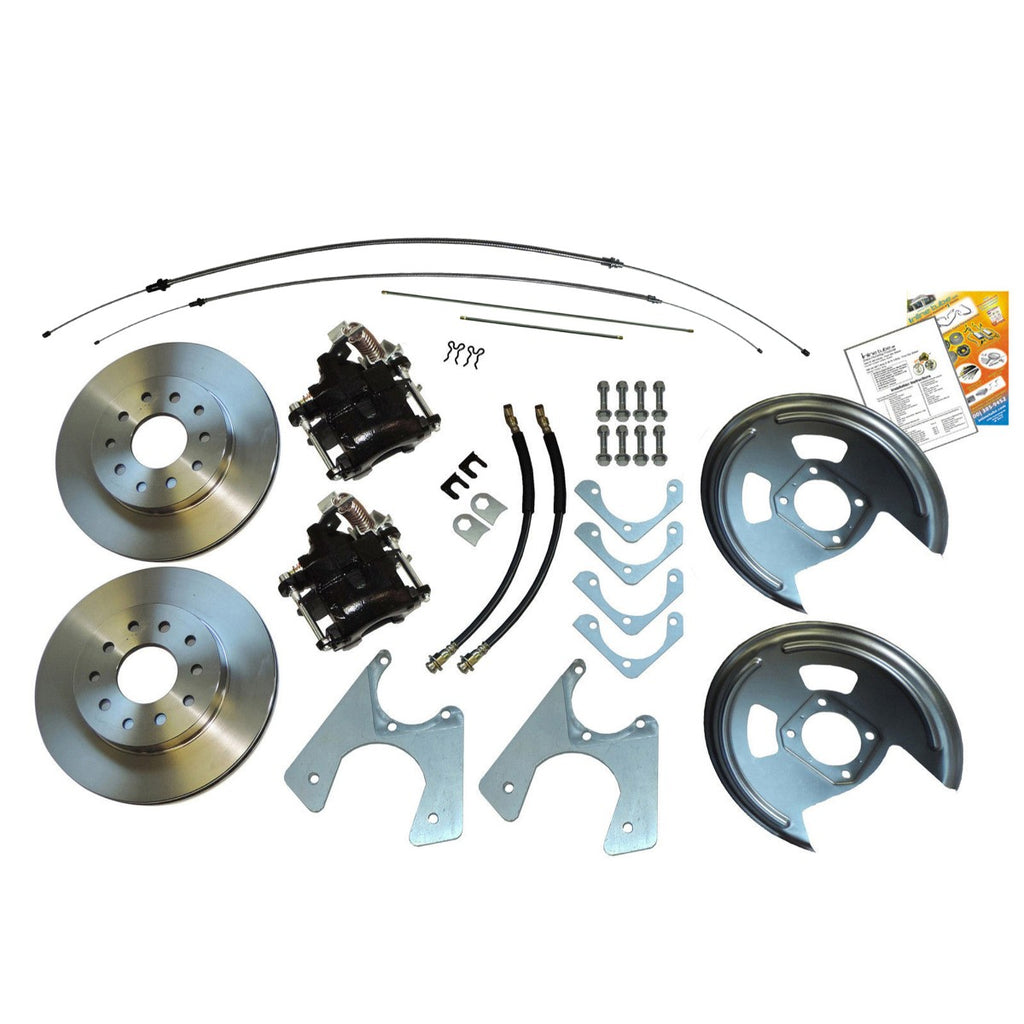 1970-81 GM F-Body Rear Disc Brake Conversion, Staggered Shocks, With Standard Rotors With Parking Brake