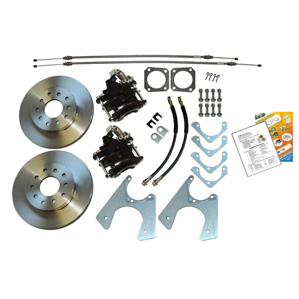 1968-69 GM F-Body, 1968-74 GM X-Body Rear Disc Brake Conversion For Staggered Shocks With Parking Brake Standard Rotors
