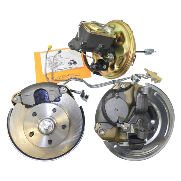 1970 Pontiac GTO Lemans Single Piston Power Disc Brake Conversion Kit, OE Steel