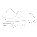 1972 Dodge Challenger Power Disc Brake Line Kit 7pc, OE Steel