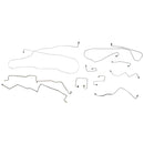 1998-02 Dodge Durango V6 4WD Front Disc/Rear Drum w/ABS Complete Brake Line Kit 10pc, OE Steel