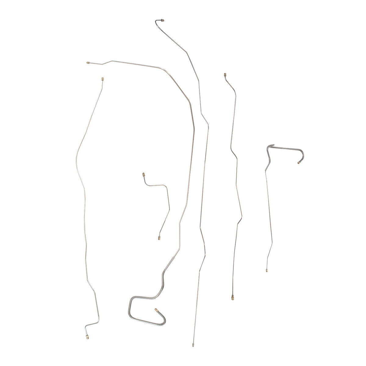 1957 DeSoto Firedome/Fireflite/Adventurer Power Drum Brake Line Kit 6pc, OE Steel