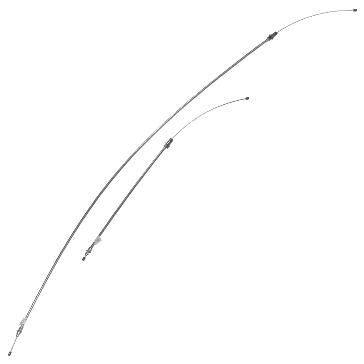 1967-71 Mopar A-body, 34-3/4" & 75-3/4" Rear Disc Brake Conversion Cables, 2pc