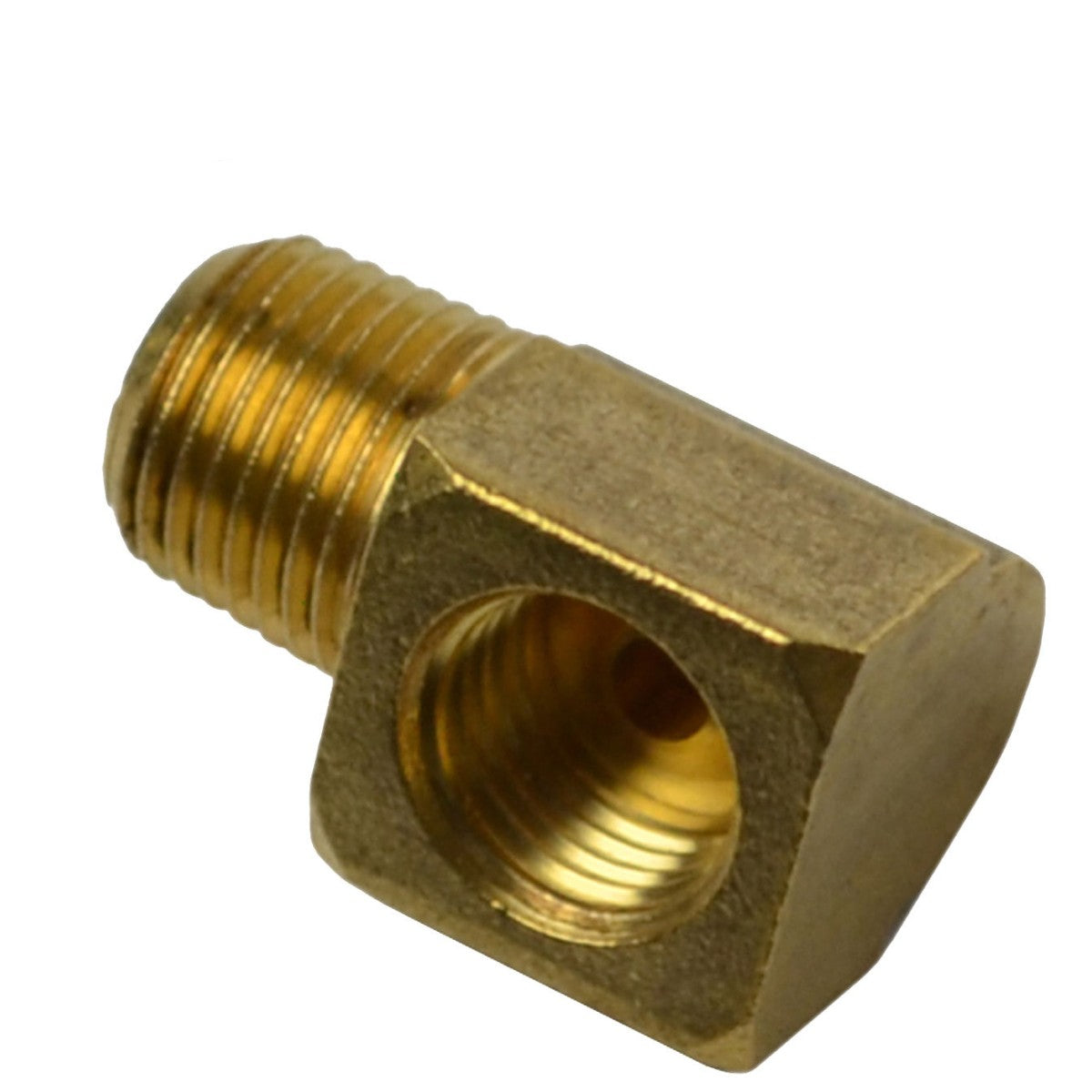 90 deg Elbow 1/8" Pipe Thread, 3/8"-24 Female Inverted Flare - Brass