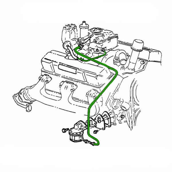 1978-80 Chevrolet Monte Carlo Intake to Power Booster Line 305-350 cid, 4bbl, 1pc, Stainless