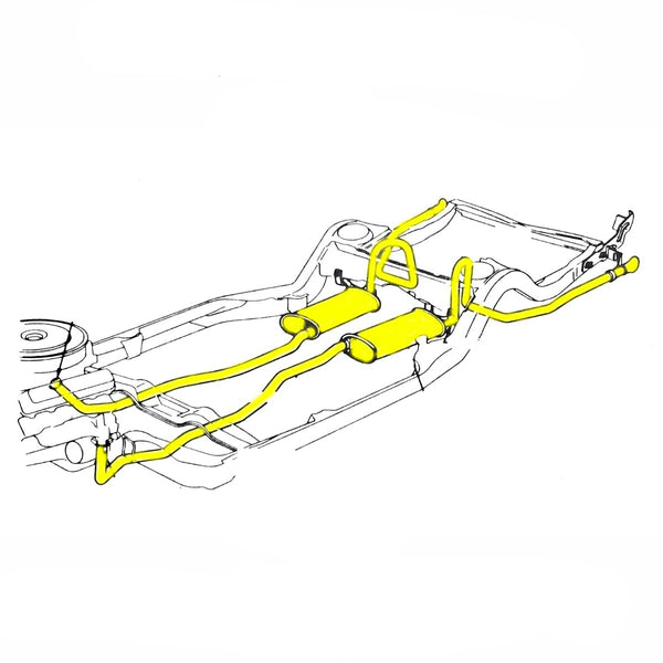 1968 Pontiac GTO  Ram Air H.O. Manual Trans Oversized Exhaust Kit-2 1/4"+