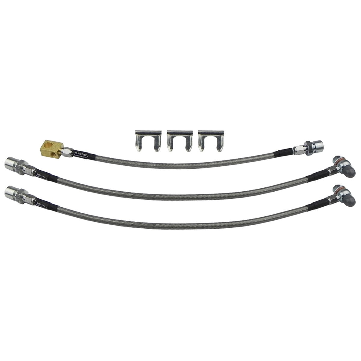 1970-78 Pontiac Firebird Stainless Braided Brake Hose Kit 3pc