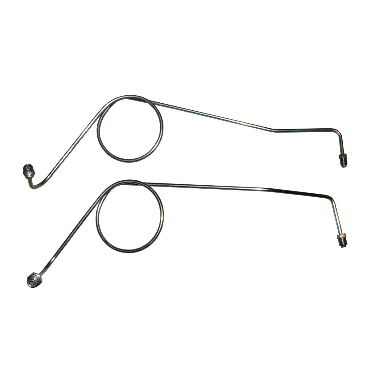 1968-75 Ford Bronco 3/16" M/C Brake Lines (w/Large Coils) 2pc, OE Steel