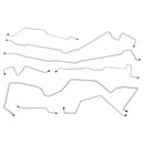 1987-88 Ford Bronco II 4WD  With Tee No Valve 2pc F to R Power Disc Brake Line Kit 8pc, OE Steel