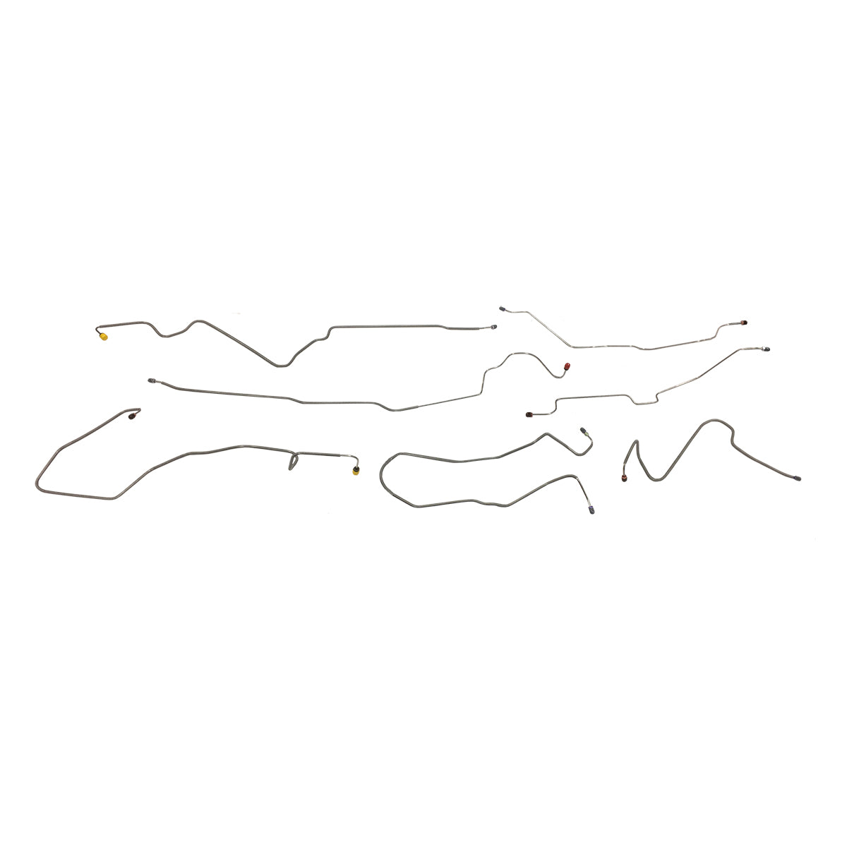 1990 Ford Bronco II With ABS Power Disc Brake Line Kit 7pc, OE Steel