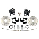 Ford Small Bearing Axle Rear Disc Conversion Kit w/Cross-Drilled and Slotted Rotors w/o E-Brake Cable Brackets