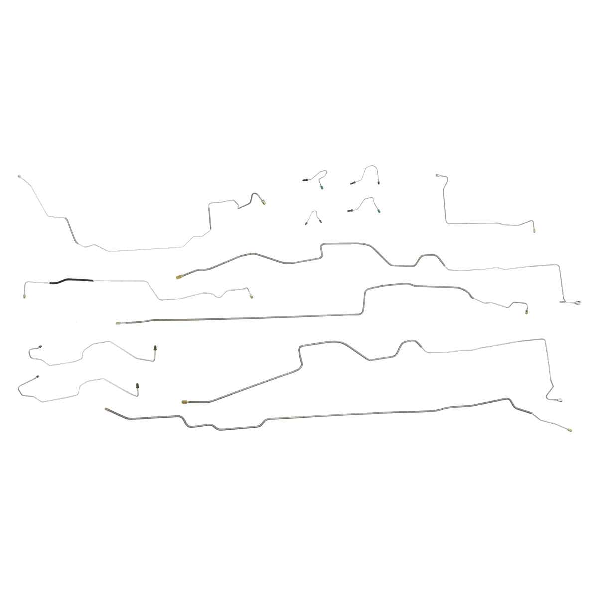2002-10 Ford Explorer 4WD, Four-Wheel Disc w/ABS and Traction Control, 4 Door, Complete Brake Line Kit, 13pc, OE Steel