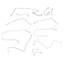 2000-07 Ford Focus Four-Wheel Disc w/ ABS & TC Complete Brake Line Kit 13pc, OE Steel