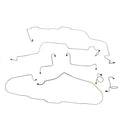 1967 Ford Fairlane Manual Drum Brake Line Kit 9pc, OE Steel