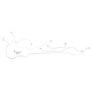 1966 Ford Mustang w/Factory Dual Exhaust Manual Drum Brake Line Kit 6pc, OE Steel
