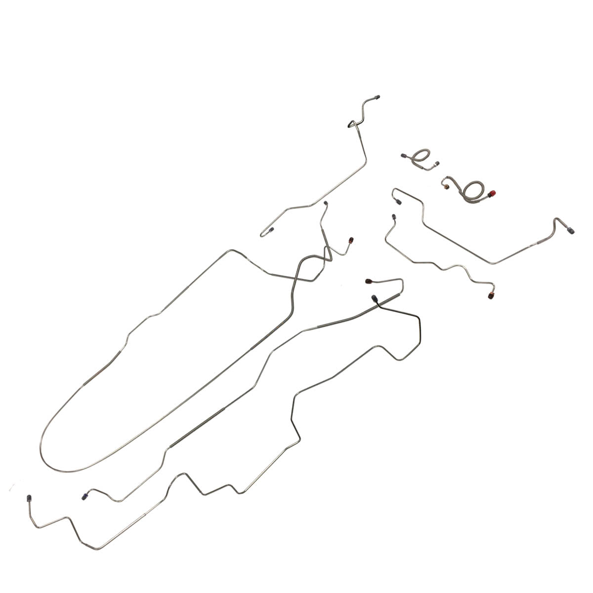 1971 Ford Mustang Power Disc Brake Line Kit 8pc, OE Steel