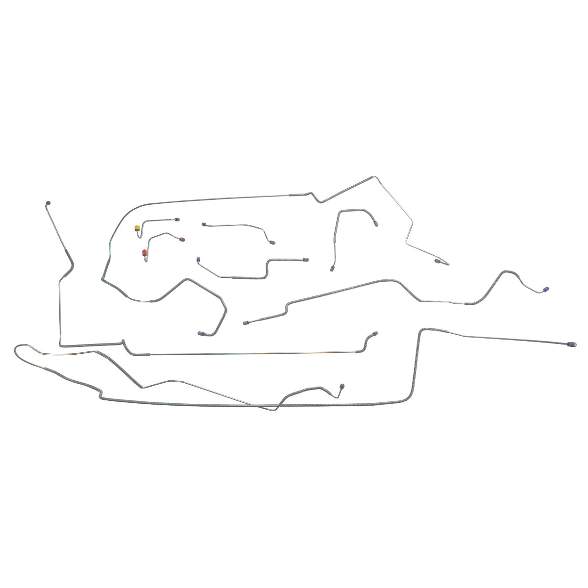1978-83 Ford Fairmont Power Disc Brake Line Kit, OE Steel