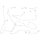 1987-93 Ford Mustang Four-Wheel Disc Brake Line Kit, OE Steel