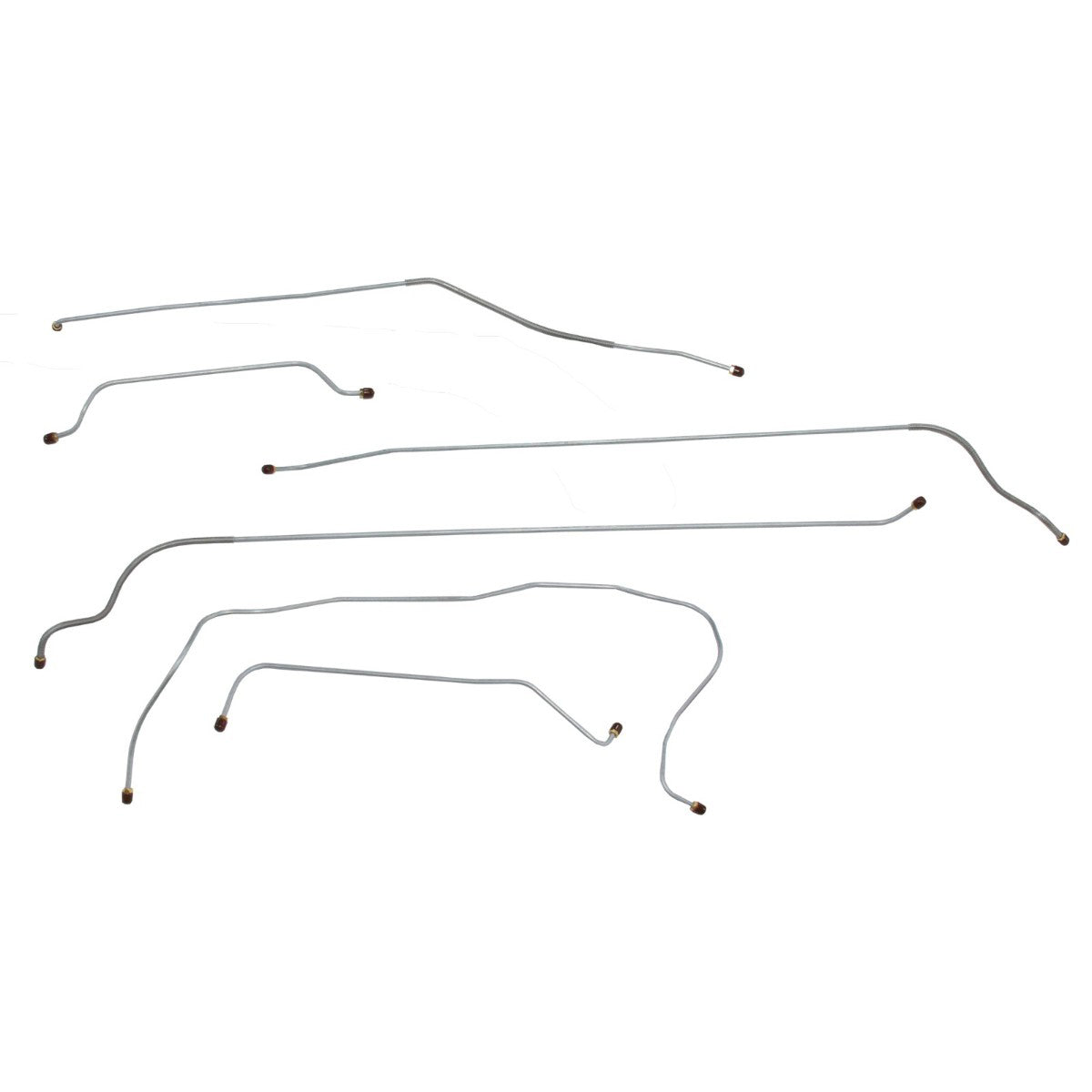 1946-48 Ford Special/Super Manual Drum Complete Brake Line Kit, OE Steel