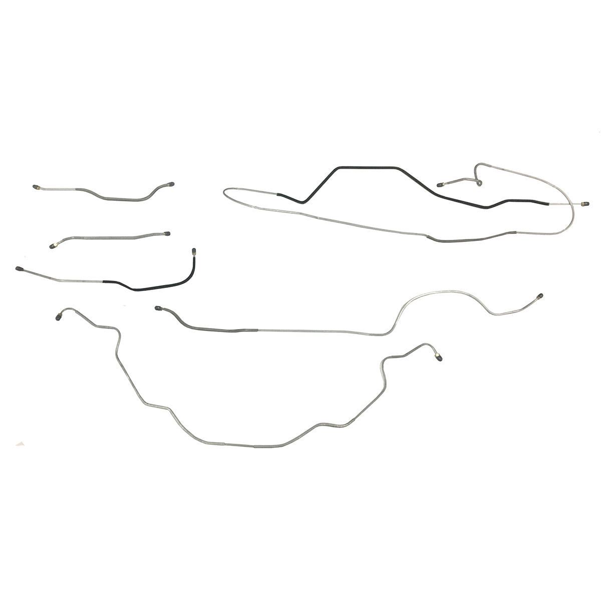 1957 Ford Custom Fairlane Manual Drum Brake Line Kit 6pc OE Steel