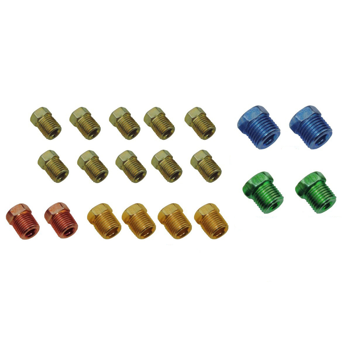 1960-81 GM Factory Tube Nut Fitting Pack For 3/16 & 1/4 20pc OE