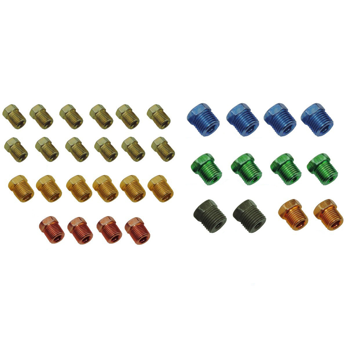 Brake Line Tube Nut Fitting Pack For 3/16 & 1/4 Tube 34pc OE
