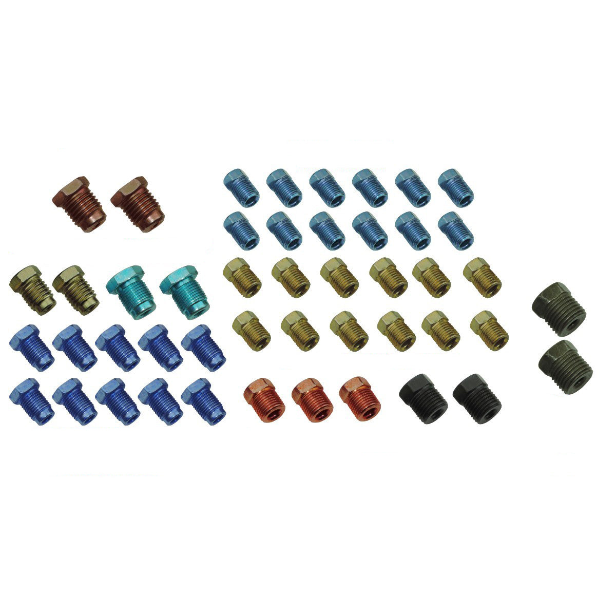 Auto Fitting Pack Metric & Standard For 3/16" Brake Line 47pc