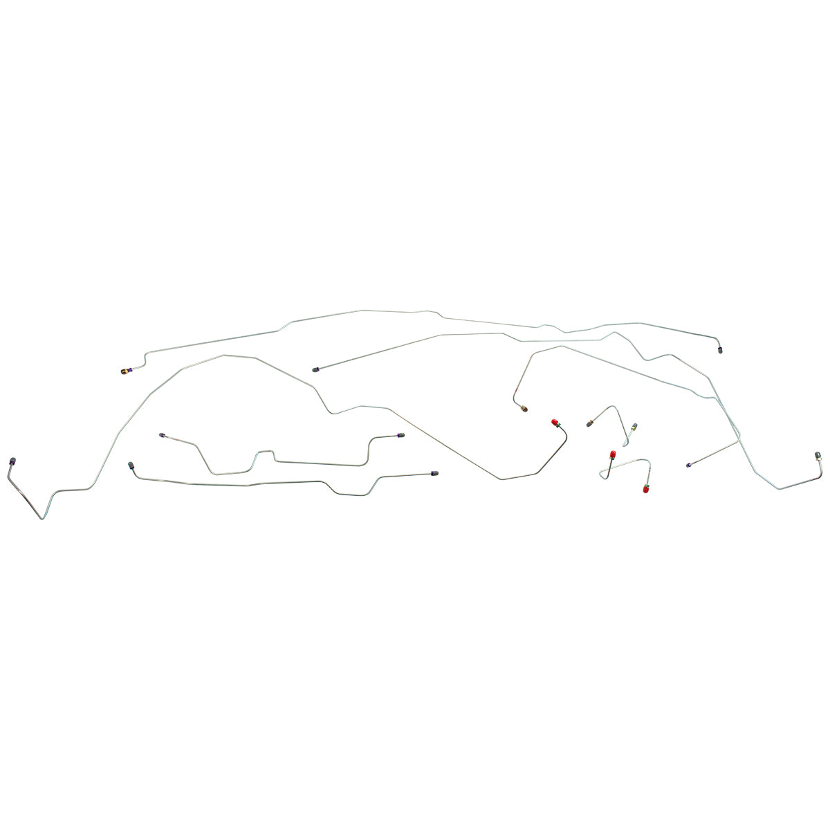 2003-04 Ford Ranger 2WD Ext. Cab Shortbed Four-Wheel ABS Brake Line Kit, OE Steel